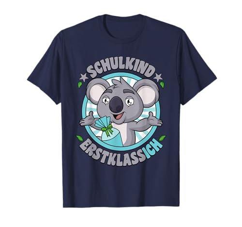 Schulkind Erstklassig Koala Bär Schultüte Schulanfang Kinder T-Shirt Schulkind Erstklassig Koala Bär Schultüte Schulanfang Kinder T-Shirt von ErstklassIch Geschenke zur Einschulung Grundschule
