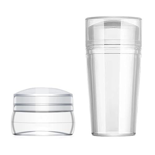 French Nails Stempel Transparenter Nagelstempel Silikon Nail Stamper Nagel Stempel French Tip Nail Stamp für Französische Maniküre Home DIY Nail von Eruinfang