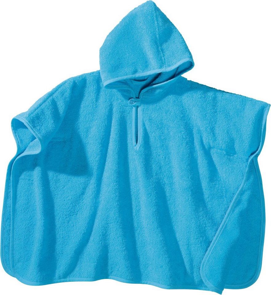 Erwin Müller Bademantel Kinder-Poncho mit Kapuze, Rückenlänge ##VAR##: 50, Frottier, mit Kapuze, default, Walk-Frottier Uni von Erwin Müller