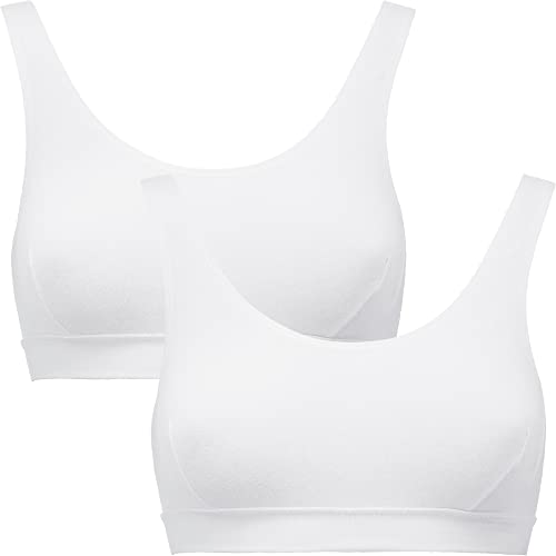 Erwin Müller Damen-Bustier im 2er-Pack Single-Jersey weiß Größe 40 von Erwin Müller