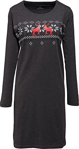 Erwin Müller Damen-Nachthemd Single-Jersey anthrazit meliert Größe 44/46 von Erwin Müller