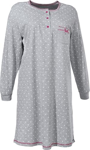 Erwin Müller Damen-Nachthemd Single-Jersey hellgrau meliert Größe 44/46 von Erwin Müller