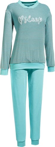 Erwin Müller Damen-Schlafanzug Frottee türkis Größe 44 von Erwin Müller