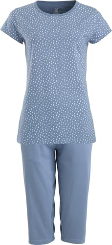 Erwin Müller Damen-Schlafanzug Single-Jersey Jeansblau Größe 44 von Erwin Müller
