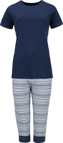Erwin Müller Damen-Schlafanzug Single-Jersey Marine Größe 38 von Erwin Müller