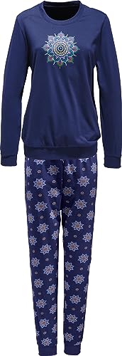 Erwin Müller Damen-Schlafanzug Single-Jersey Marine Größe 40 von Erwin Müller