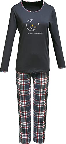 Erwin Müller Damen-Schlafanzug Single-Jersey anthratzit Größe 44 von Erwin Müller