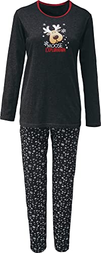 Erwin Müller Damen-Schlafanzug Single-Jersey anthrazit Größe 42 von Erwin Müller