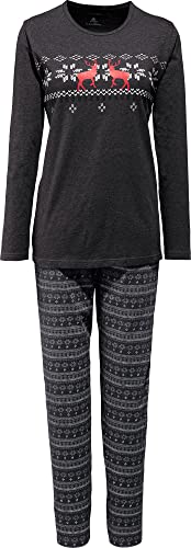 Erwin Müller Damen-Schlafanzug Single-Jersey anthrazit meliert Größe 44 von Erwin Müller