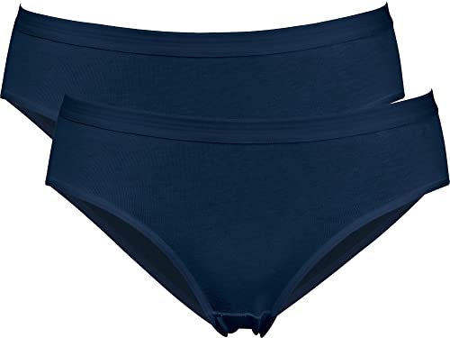 Erwin Müller Damen-Slip 2er-Pack Single-Jersey Marine Größe 38 von Erwin Müller
