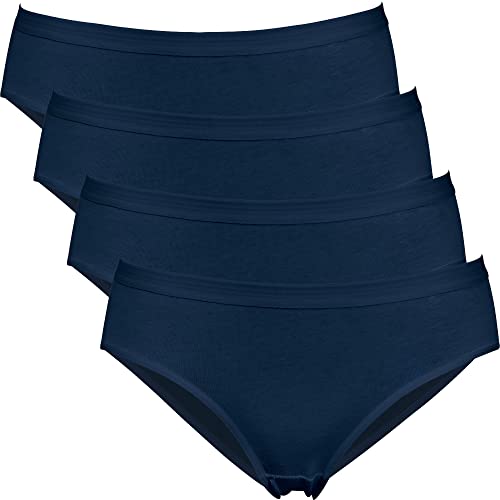 Erwin Müller Damen-Slip 4er-Pack Single-Jersey Marine Größe 42 von Erwin Müller