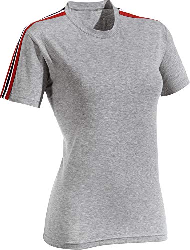 Erwin Müller Damen T-Shirt Single Jersey, mit Rundhalsausschnitt grau meliert Größe 48-50 - weiche, elastische Qualität, pflegeleicht von Erwin Müller
