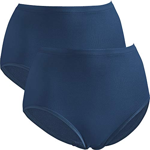 Erwin Müller Damen-Taillenslip 2er-Pack Modal Marine Größe 50 von Erwin Müller