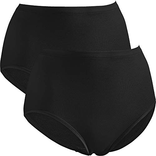 Erwin Müller Damen-Taillenslip 2er-Pack Modal schwarz Größe 44 von Erwin Müller
