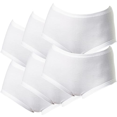 Erwin Müller Damen-Taillenslip im 6er-Pack Feinripp weiß Größe 54 von Erwin Müller