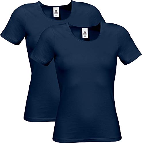 Erwin Müller Damen-Unterhemd, 1/2-Arm 2er-Pack marine Größe 40 Erwin Müller Damen-Unterhemd, 1/2-Arm 2er-Pack marine Größe 40 von Erwin Müller