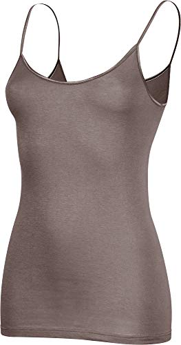 Erwin Müller Damen-Unterhemd, Spaghettiträger-Top, Unterwäsche Taupe Größe 42/44 - temparaturausgleichend, angenehm weich, ohne Seitennähte (weitere Größen) von Erwin Müller