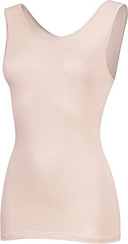 Erwin Müller Damen-Unterhemd, Unterwäsche ecru Größe 50/52 - temparaturausgleichend, angenehm weich, ohne Seitennähte (weitere Größen) von Erwin Müller