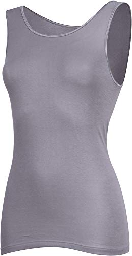Erwin Müller Damen-Unterhemd, Unterwäsche grau Größe 42/44 - temparaturausgleichend, angenehm weich, ohne Seitennähte (weitere Größen) von Erwin Müller