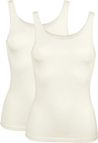 Erwin Müller Damen-Unterhemd 2er-Pack Creme Größe 42 von Erwin Müller