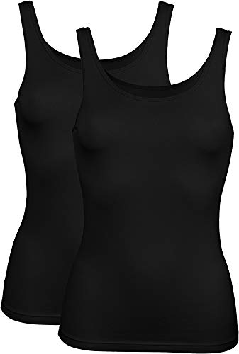 Erwin Müller Damen-Unterhemd 2er-Pack schwarz Größe 42 von Erwin Müller
