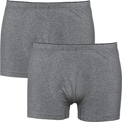 Erwin Müller Herren Boxershorts, Pants, Unterhose Single-Jersey 2er-Pack grau meliert Größe 7 - weich, dehnbar, fromtreu, mit Gummibund von Erwin Müller