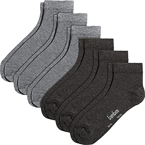 Erwin Müller Herren-Kurzsocken 6 Paar grau/anthrazit Größe 39-42 von Erwin Müller