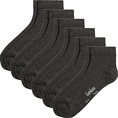 Erwin Müller Herren-Kurzsocken 6er-Pack anthrazit Größe 43-46 von Erwin Müller