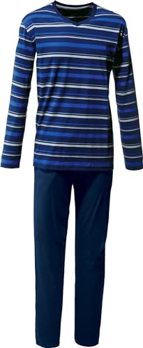 Erwin Müller Herren-Schlafanzug Single-Jersey dunkelblau Größe 52 von Erwin Müller