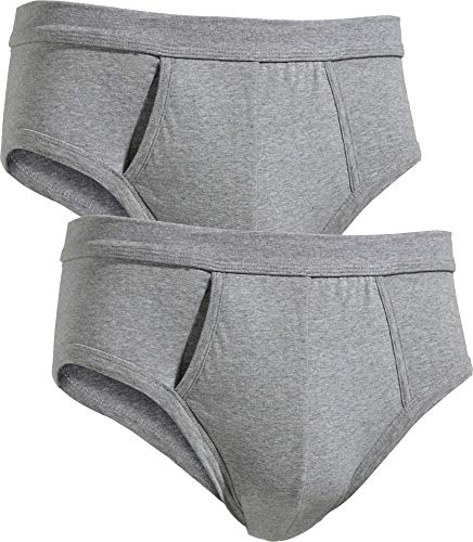 Erwin Müller Herren-Slip 2er-Pack Single-Jersey grau meliert Größe 5 von Erwin Müller