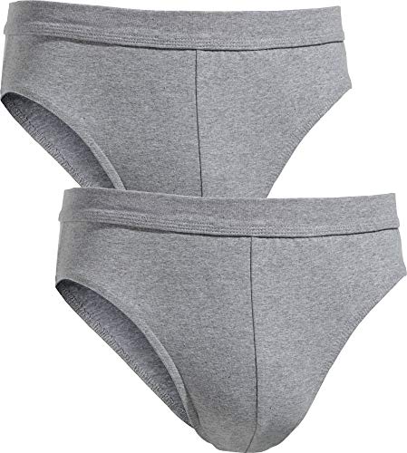 Erwin Müller Herren-Slip 2er-Pack Single-Jersey grau meliert Größe 6 von Erwin Müller