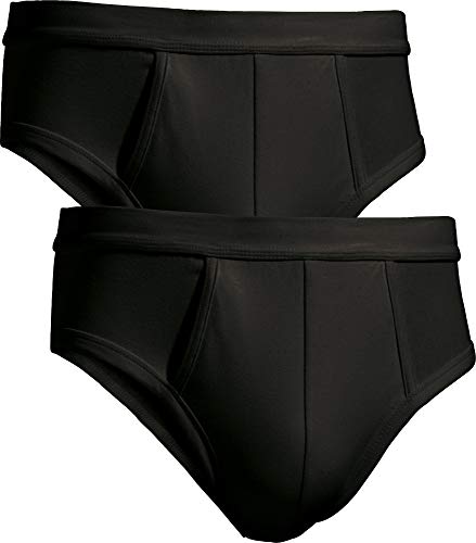 Erwin Müller Herren-Slip 2er-Pack Single-Jersey schwarz Größe 8 von Erwin Müller