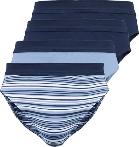 Erwin Müller Herren-Slip 4er-Pack Single-Jersey Marine Größe 7 - hervorragender, bequemer Bund, elastisch und formstabil von Erwin Müller