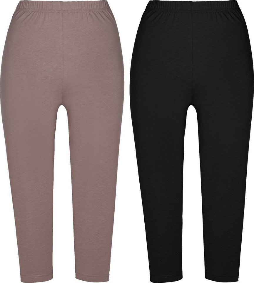 Erwin Müller Jogginghose Damen-Capri-Leggings 2er-Pack Uni von Erwin Müller