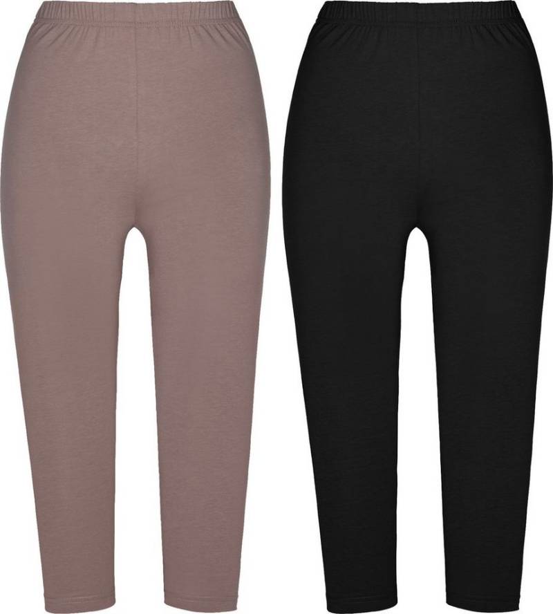 Erwin Müller Jogginghose Damen-Capri-Leggings 2er-Pack Uni von Erwin Müller