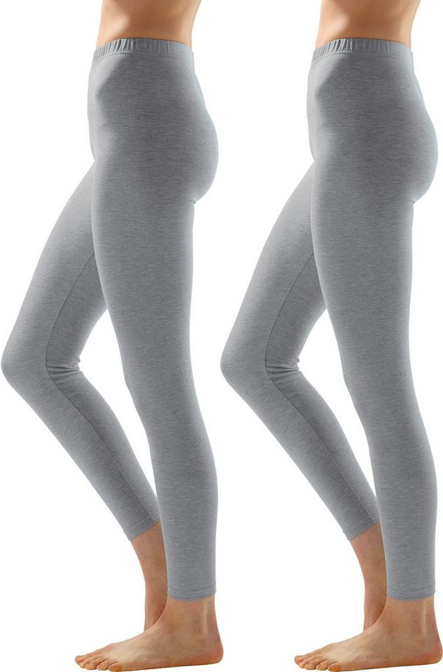 Erwin Müller Jogginghose Damen-Leggings, lang 2er-Pack (2-tlg) Uni von Erwin Müller