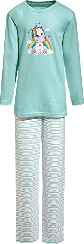 Erwin Müller Kinder-Schlafanzug Single-Jersey Mint Größe 110/116 von Erwin Müller