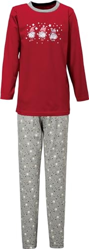 Erwin Müller Kinder-Schlafanzug Single-Jersey rot Größe 122/128 von Erwin Müller