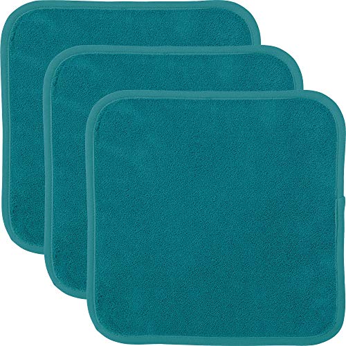 Erwin Müller Microfaser Abschminktücher, Make-up Entferner, Gesichtsreinigung 3er-Pack petrol 30x30 cm- umweltfreundlich, wiederverwendbar, waschbar (weitere Farben) von Erwin Müller