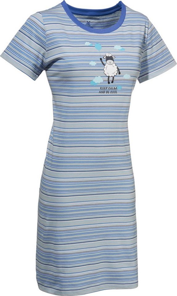 Erwin Müller Nachthemd Damen-Nachthemd Single-Jersey Streifen von Erwin Müller