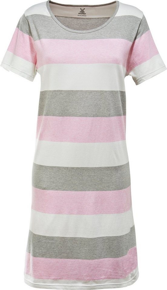 Erwin Müller Nachthemd Damen-Nachthemd Single-Jersey Streifen von Erwin Müller