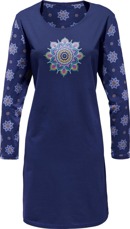 Erwin Müller Nachthemd Damen-Nachthemd Single-Jersey gemustert von Erwin Müller