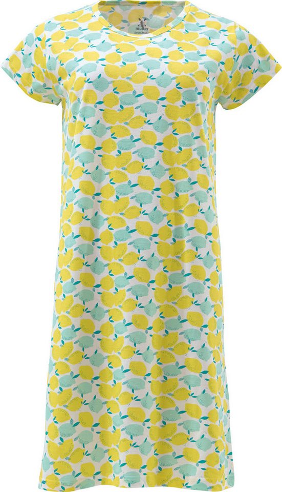 Erwin Müller Nachthemd Damen-Nachthemd Single-Jersey gemustert von Erwin Müller