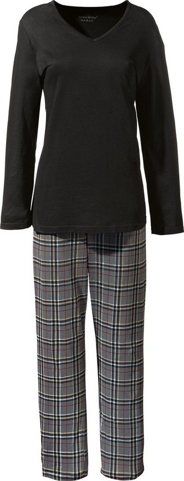 Erwin Müller Pyjama Damen-Schlafanzug (2 tlg) Single-Jersey Karo von Erwin Müller