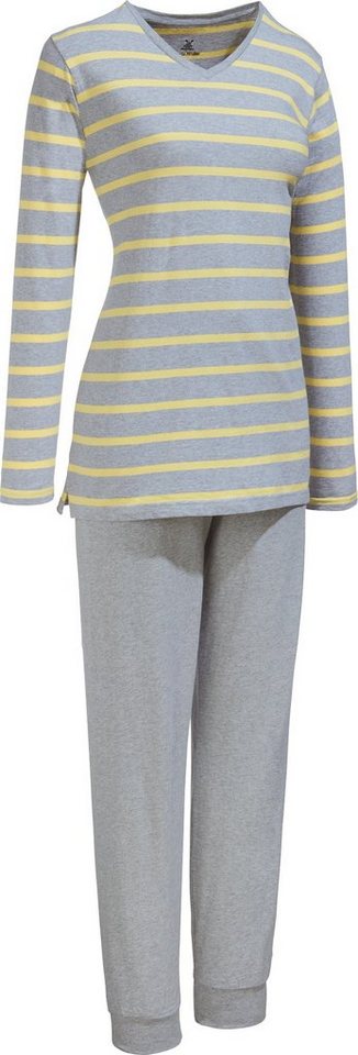 Erwin Müller Pyjama Damen-Schlafanzug Single-Jersey Streifen von Erwin Müller