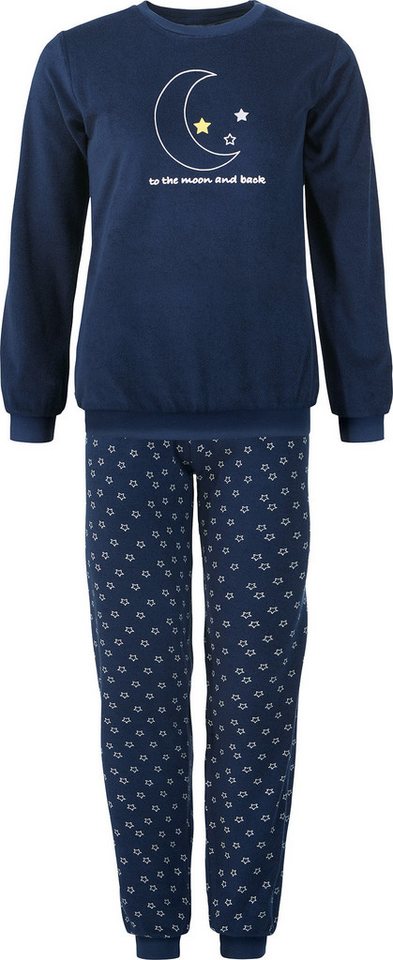 Erwin Müller Pyjama Damen-Schlafanzug Frottee Sterne von Erwin Müller