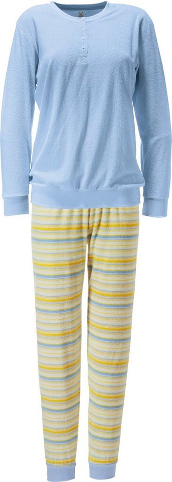 Erwin Müller Pyjama Damen-Schlafanzug Frottee Streifen von Erwin Müller