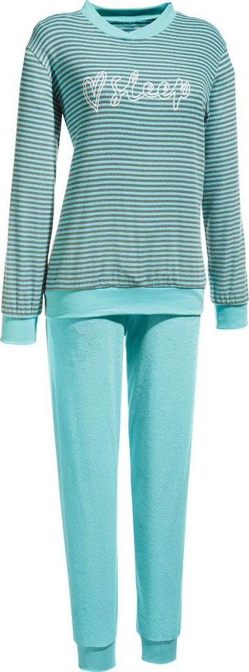 Erwin Müller Pyjama Damen-Schlafanzug Frottee Streifen von Erwin Müller