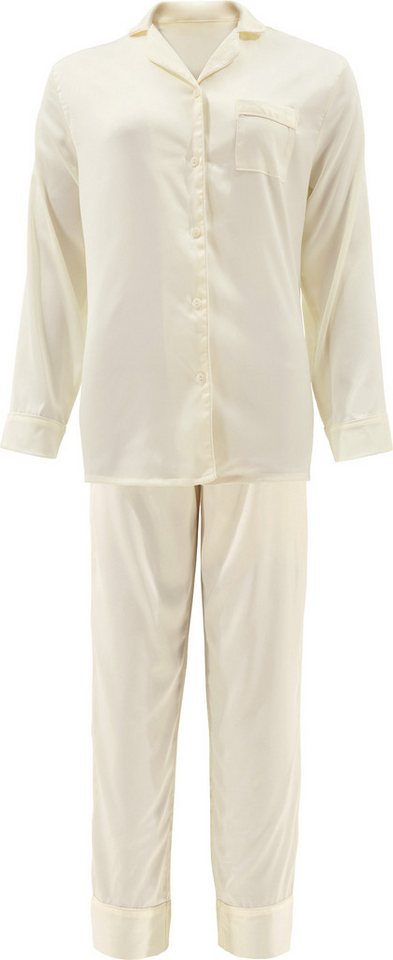 Erwin Müller Pyjama Damen-Schlafanzug Satin Uni von Erwin Müller