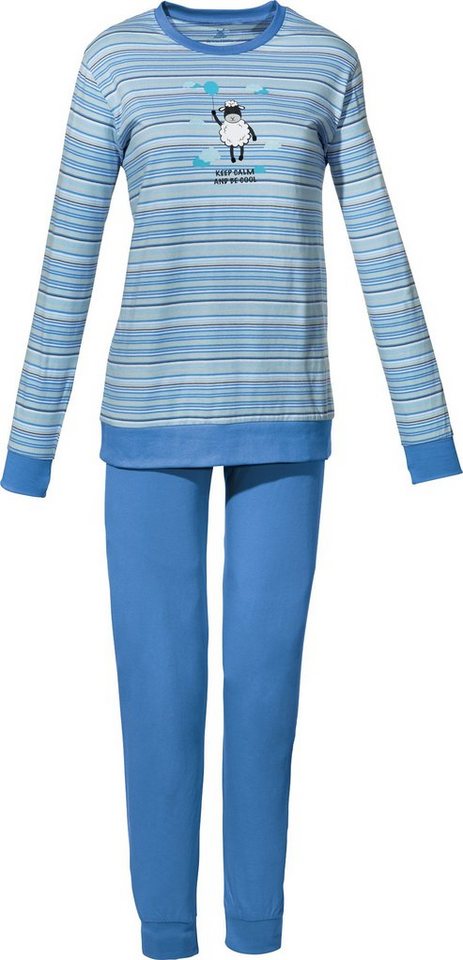 Erwin Müller Pyjama Damen-Schlafanzug Single-Jersey Streifen von Erwin Müller